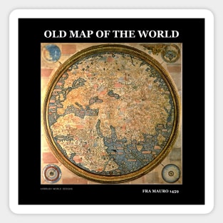 Old Map Of The World Fra Mauro 1459 Magnet